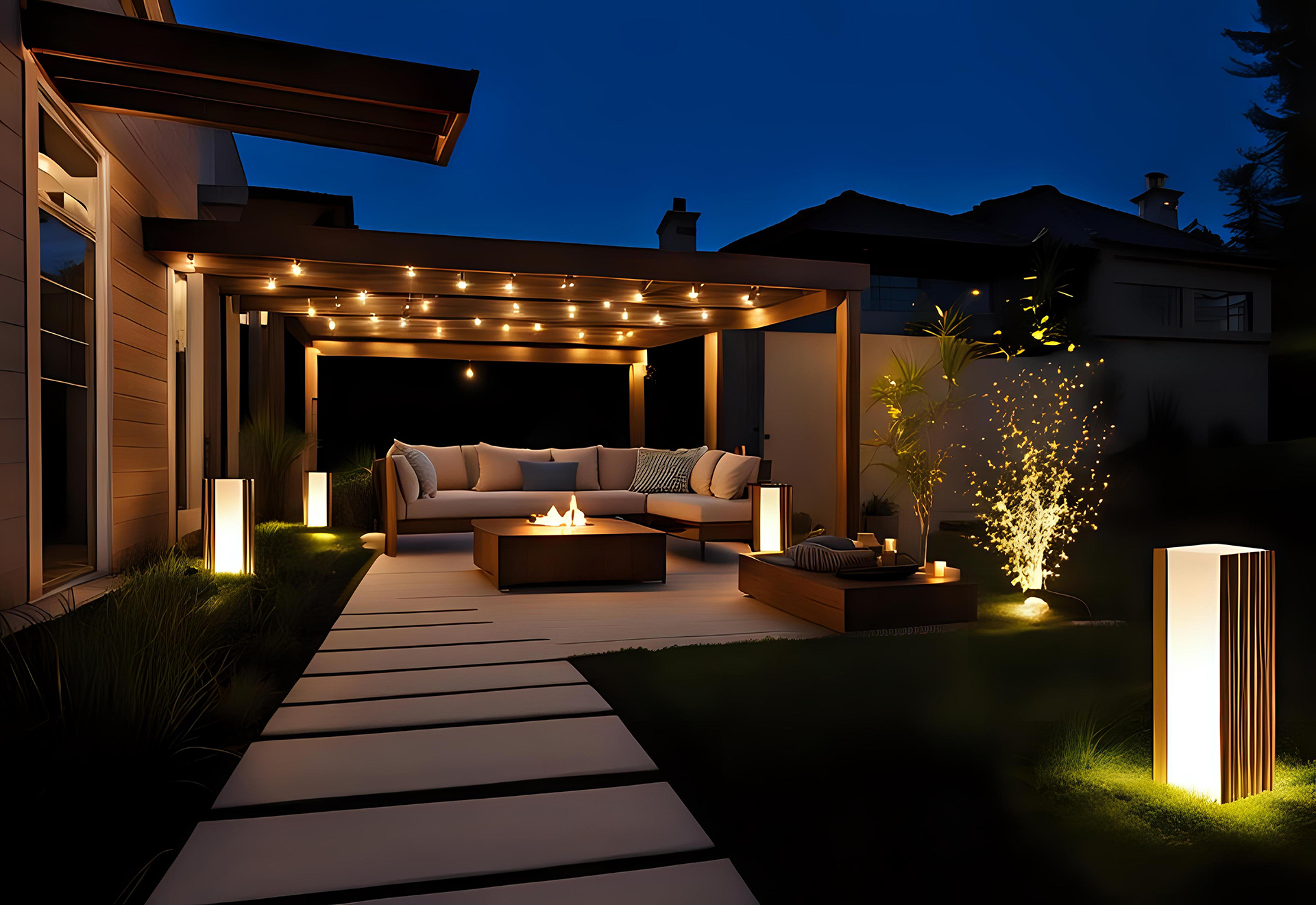 Iluminación exterior de vivienda